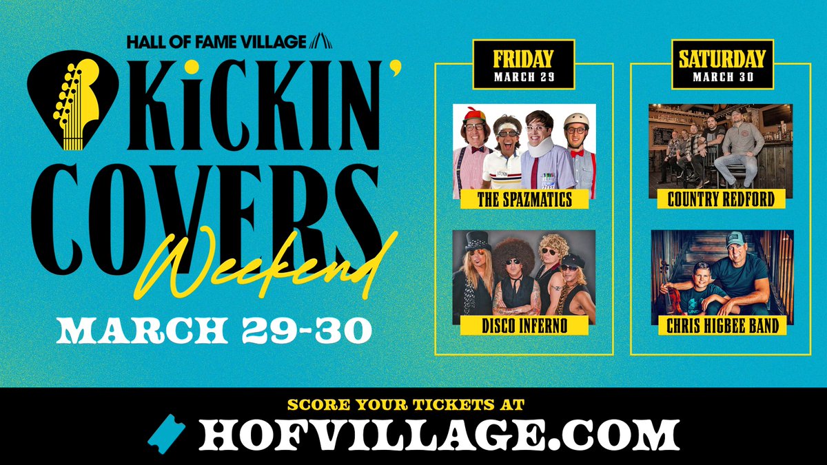 🚨 NEWS 🚨

3 Genres. 2 Nights. 1 Epic Weekend. Kickin’ Covers takes the stage at the Center for Performance with the Spazmatics, Disco Inferno, Country Redford, and the Chris Higbee Band. 🪩 🎸🤠

Score your tickets today 🎟️➡️ bit.ly/3wiFzHu