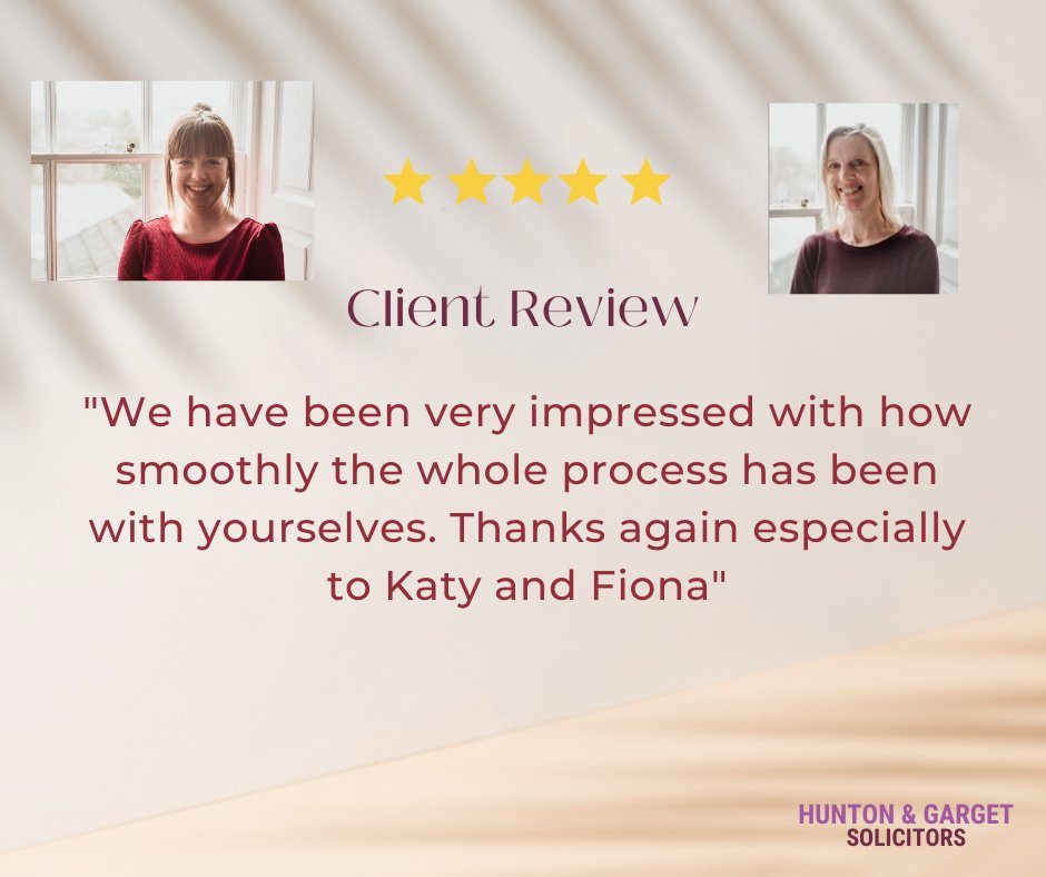 Another happy client journey with us at Hunton & Garget Solicitors - a big thank you to Katy and Fiona for ensuring a seamless conveyancing experience.

#richmondnorthyorkshire #catterickgarrison #conveyancing #supportsmallbusiness