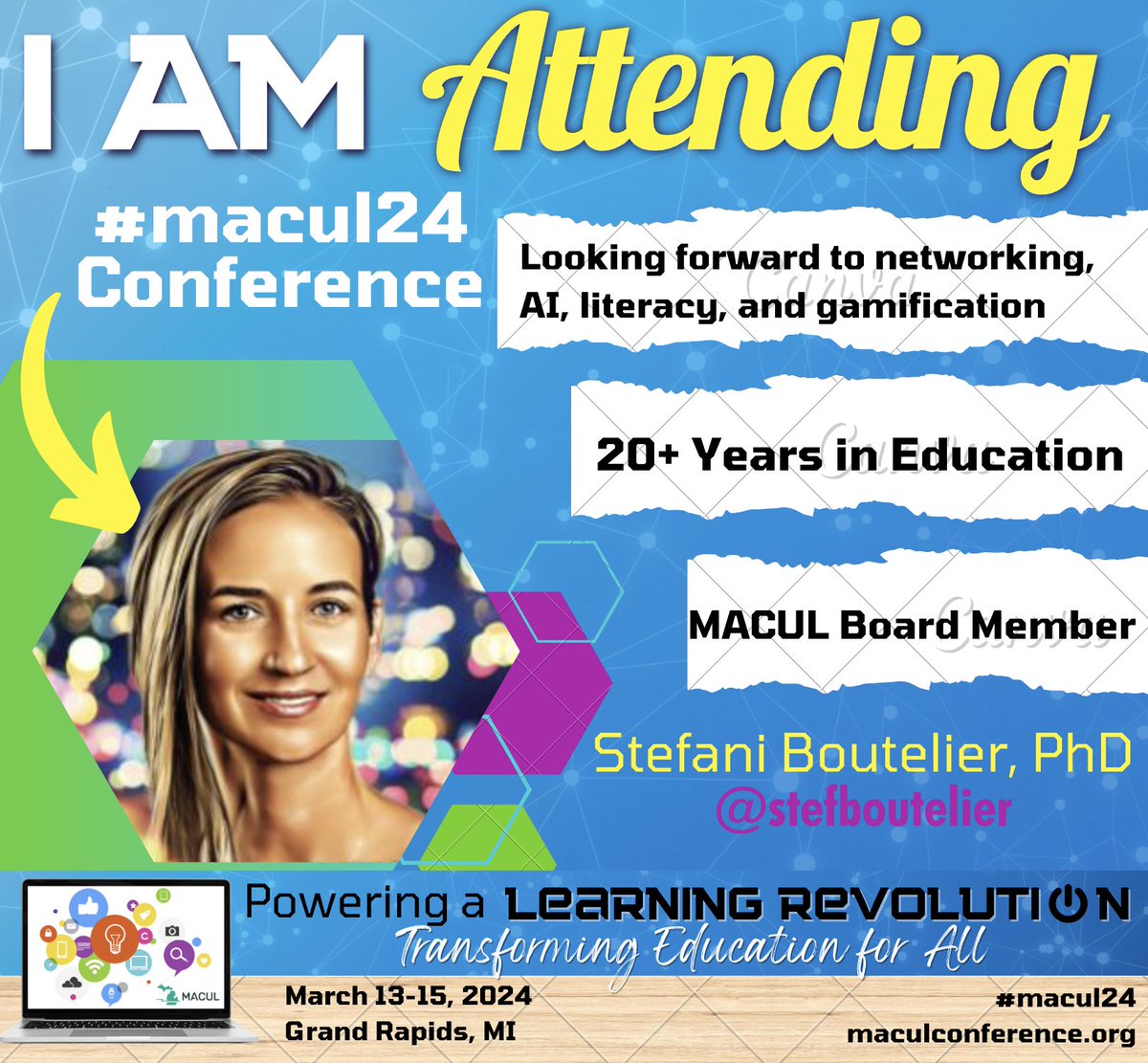 Looking forward to the 2024 MACUL conference at Devos Place in March. Learn more: maculconference.org <a href="/MACUL/">MACUL</a> #MACUL24 #MDE #edtech