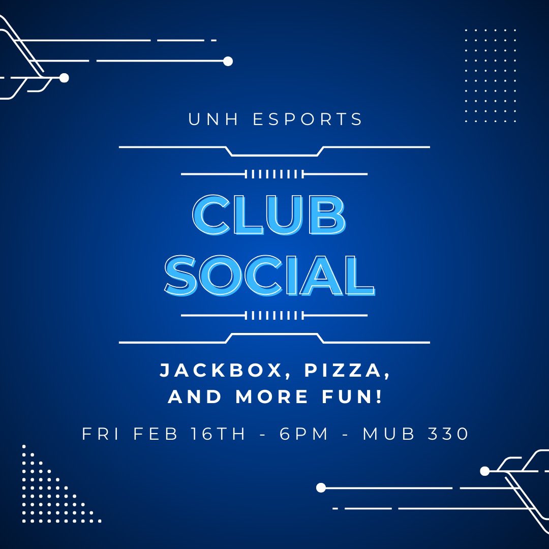 First social of the semester tomorrow!