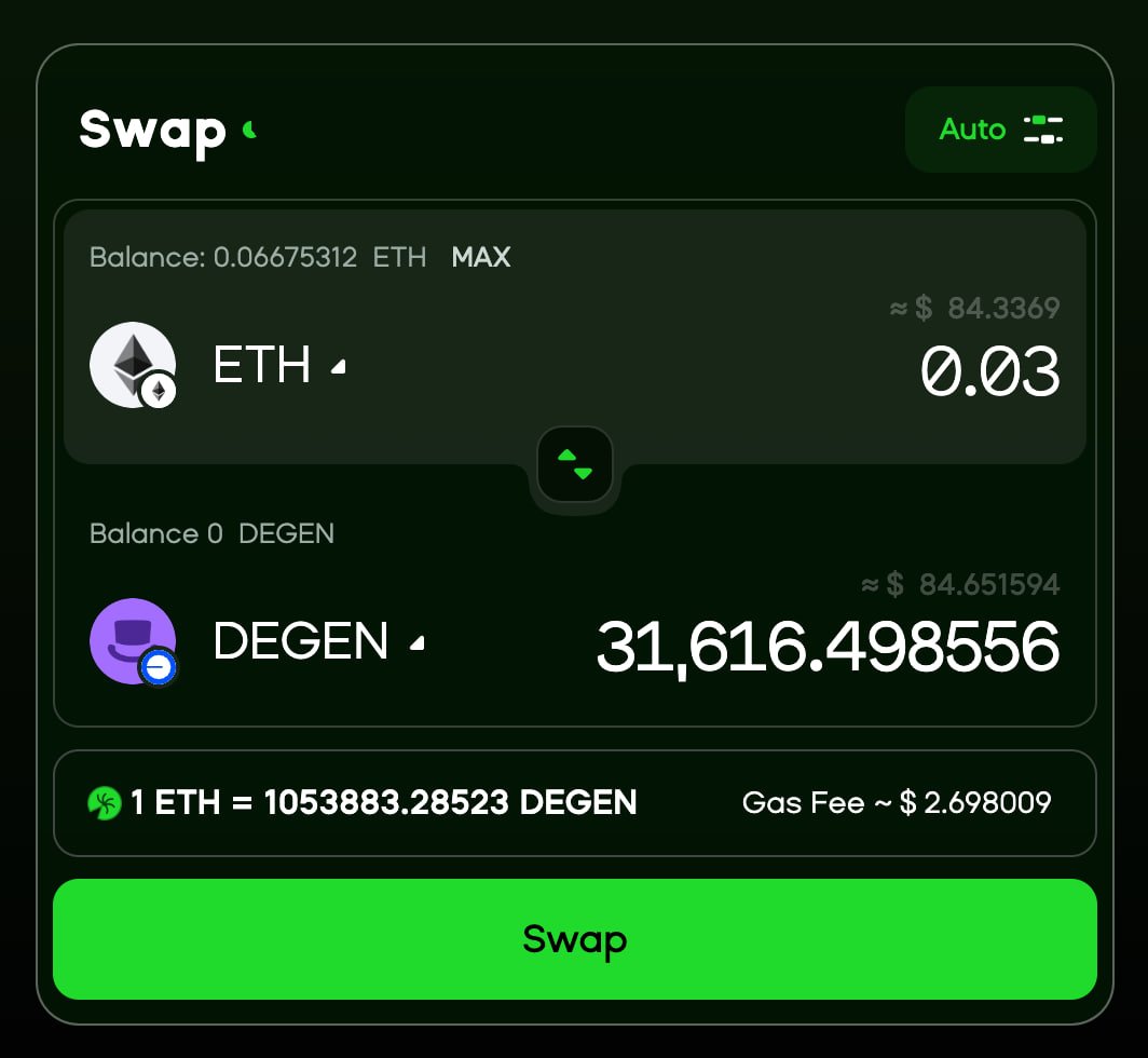 Let Omoswap be your ultra secure, cross-chain bridge to @base Not only can you bridge, but you can also swap directly to Base's ecosystem tokens directly thanks to Omo's advanced aggregators.