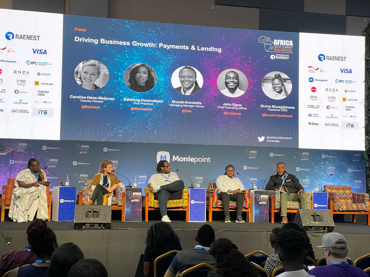 <a href="/SaritThe/">Sarit Expo Centre</a> <a href="/MumbiAnnstella/">Mumbi</a> <a href="/moniepoint/">Moniepoint Group</a> "What can we expect in the future? I see AI getting its place in underwriting credit."
<a href="/xcesm/">Egwu John</a> from <a href="/AutochekKenya/">Autochek Kenya</a> #AfricaTechSummit