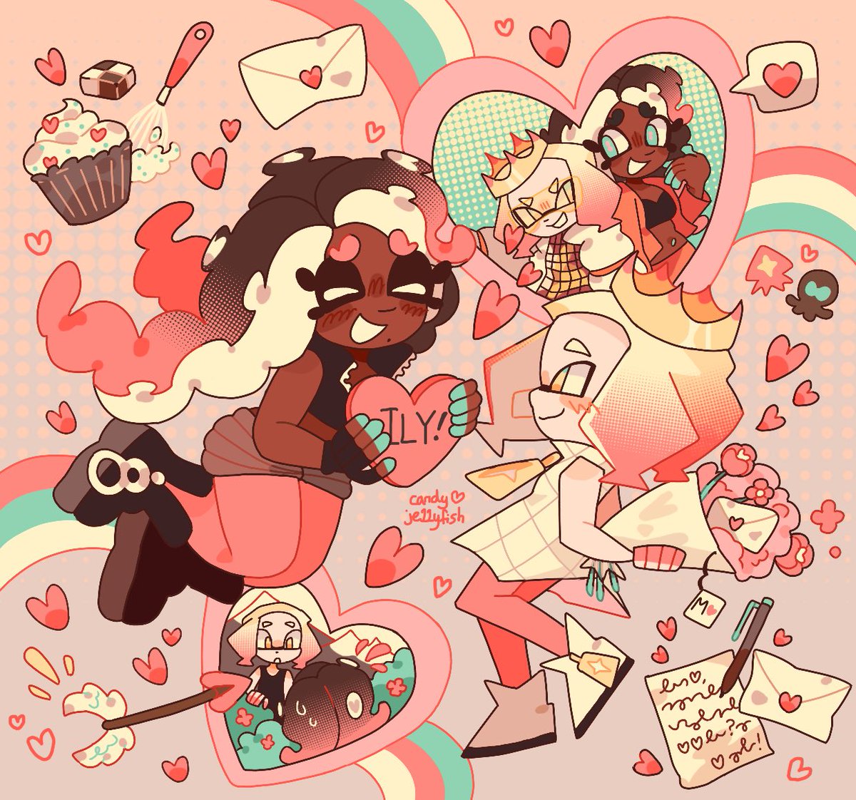 candyje11yfish's tweet photo. #pearlinaweek 2024 - day 4: valentines day! 💝
i am once again fashionably late🫶
[#splatoon #pearlina] https://t.co/3TUv8niVth