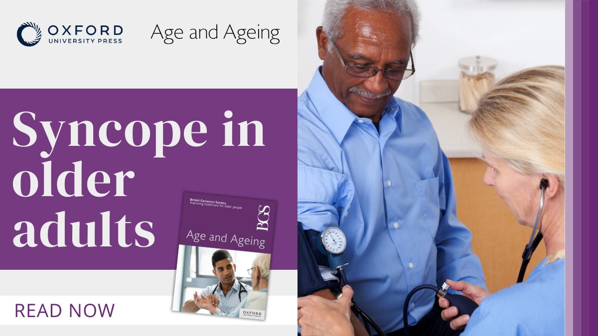 Free to read: 15 key pieces of research on syncope in older people. Increasingly important given the overlap with falls. Awareness of causes of syncope, state-of-the-art assessment and treatment, is a priority in our field academic.oup.com/ageing/pages/s… @OUPAcademic @OUPMedicine