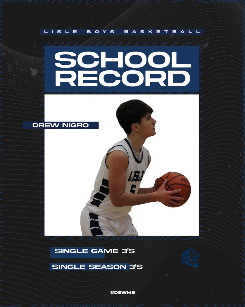 Lisle High School Hoops (@lislehshoops) on Twitter photo With 7 made 3’s at Reed-Custer, <a href="/dnigro2024/">Drew Nigro</a> tied the program record for most 3’s in a single game AND set a new school record for most made 3’s in a single season with 68 & counting With 7 made 3’s at Reed-Custer, <a href="/dnigro2024/">Drew Nigro</a> tied the program record for most 3’s in a single game AND set a new school record for most made 3’s in a single season with 68 & counting