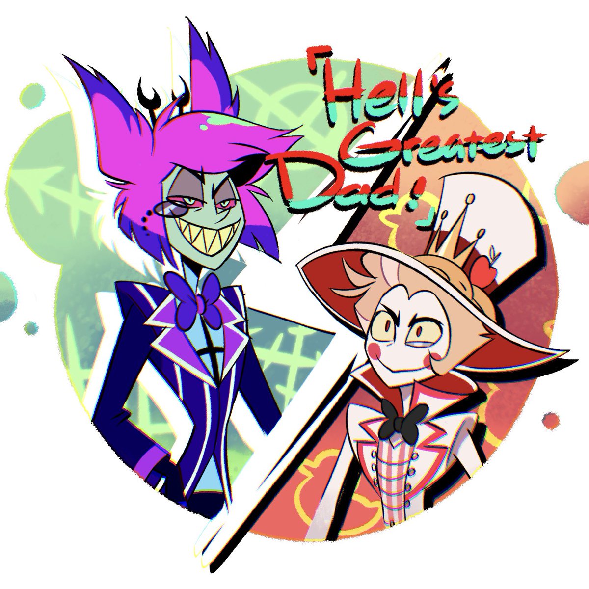 Who's the greatest dad in hell?!🦌🍎 #HazinHotel #HazbinHotelAlastor #HazbinHotelLucifer