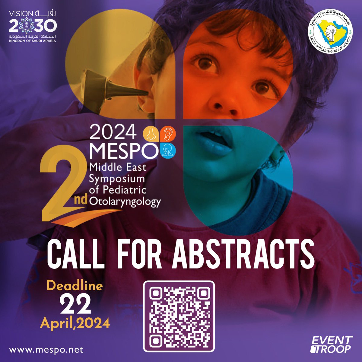 📢 Calling all experts! MESPO 2024 is now accepting abstracts. Share your latest research and insights with the world. Submit by April 22, 2024. Don’t miss this chance to shine on a global stage! #MESPO2024 #PediatricENT #AbstractSubmission