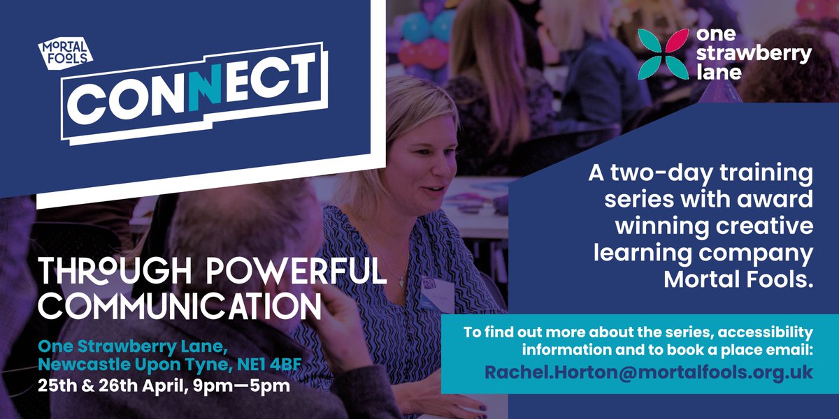 Mortal Fools (@mortalfoolsuk) on Twitter photo CONNECT: THROUGH POWERFUL COMMUNICATION
A 2 day training series at <a href="/OneStrawberryLn/">Onestrawberrylane</a> on 25 & 26 April designed for folks who want to increase their personal impact & improve their ability to authentically communicate & present.
Info & to book: Rachel.Horton@mortalfools.org.uk CONNECT: THROUGH POWERFUL COMMUNICATION
A 2 day training series at <a href="/OneStrawberryLn/">Onestrawberrylane</a> on 25 & 26 April designed for folks who want to increase their personal impact & improve their ability to authentically communicate & present.
Info & to book: Rachel.Horton@mortalfools.org.uk