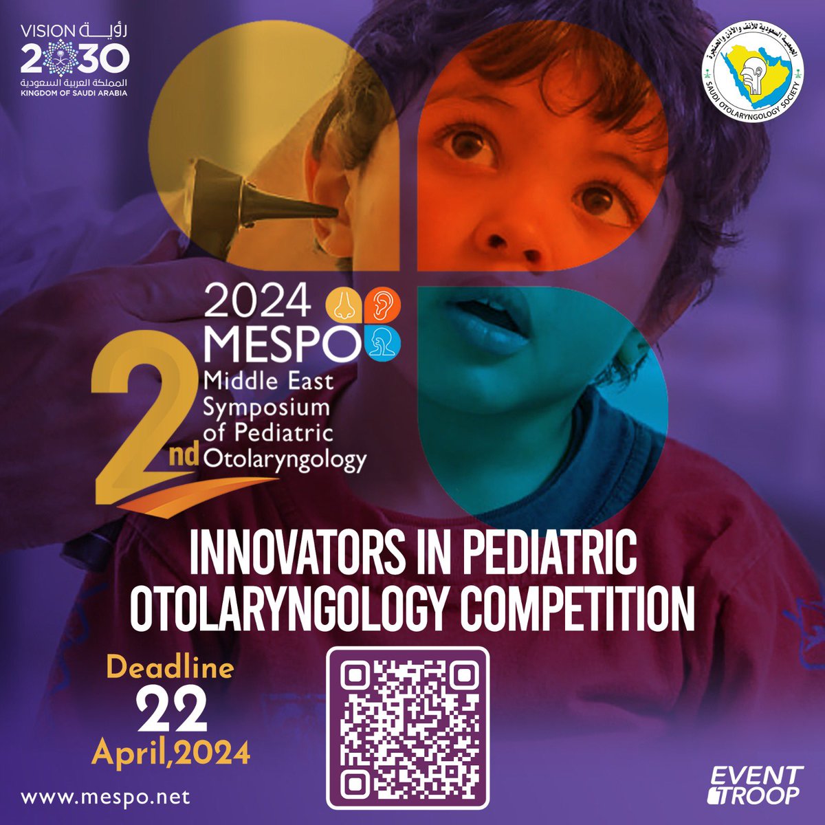 🌟 Are you a student, resident, or fellow with groundbreaking ideas? Enter the MESPO 2024 Innovators in Pediatric Otolaryngology Competition! Submit your abstract by April 22, 2024 and take the stage among the future leaders of ENT. #MESPO2024 #InnovatorsCompetition #ENTFuture