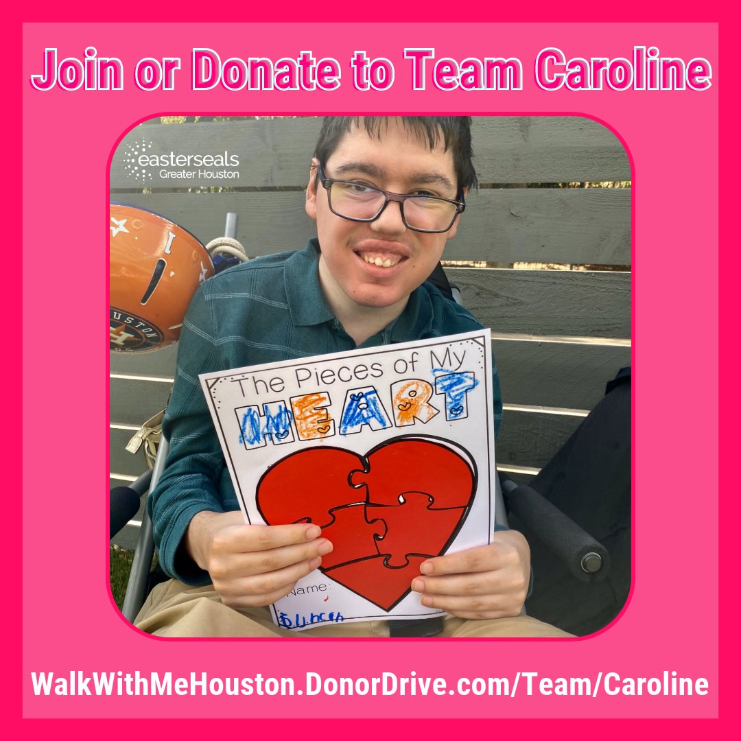 eastersealshou's tweet photo. Duncan definitely has a big piece of our heart! 💓 Support Duncan and all the students at The Caroline School at #WalkWithMe2024 by joining or donating to #TeamCaroline - https://t.co/cItZMRE1QL! #WalkWithMeHouston #LoveEasterSeals https://t.co/KgN9UfXXDW