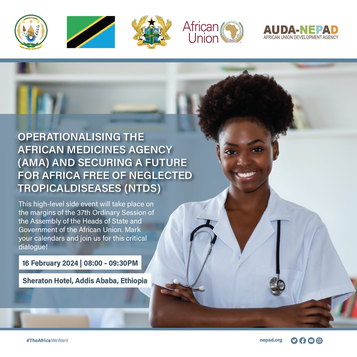 Our agenda will also focus on highlighting ratification status by Member States, advocating for increased support to the #AMA Treaty, and engaging in discussions on collaboration with AMA stakeholders. Together, let's pave the way forward for healthcare in Africa! #Agenda2063
