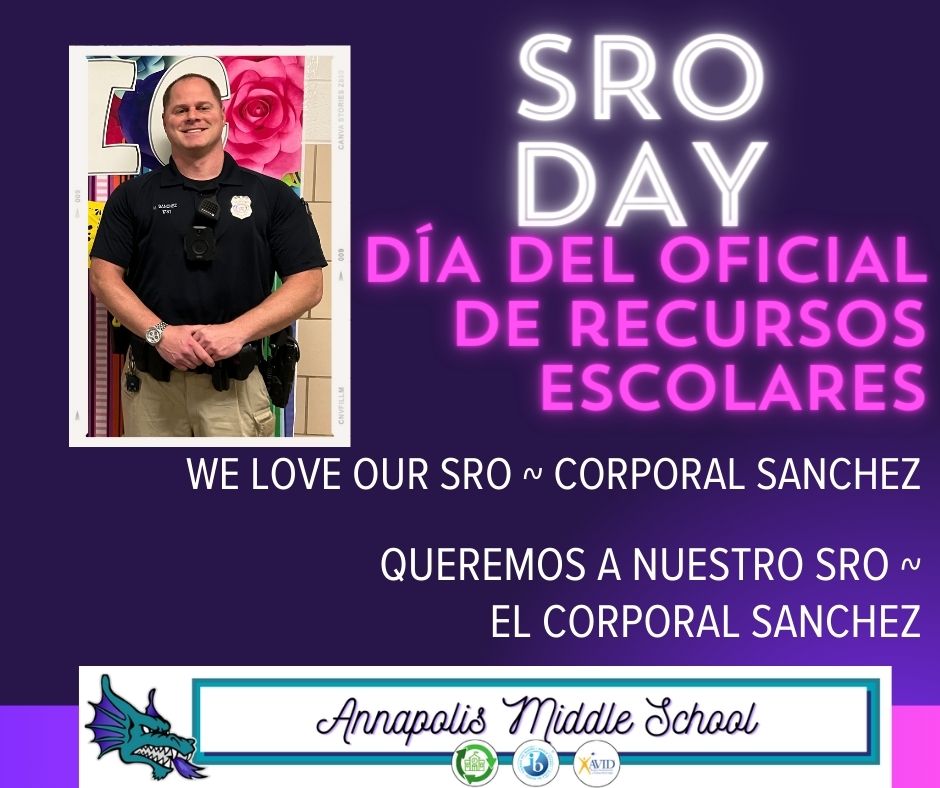 Celebrating our SRO <a href="/AnnapMSAACPS/">Annapolis Middle School</a> <a href="/AACountySchools/">AACPS</a> <a href="/AACOPD/">Anne Arundel County Police Department</a>