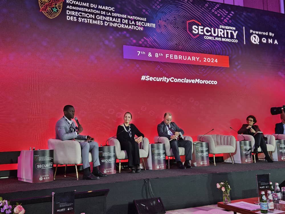 LE CI-CERT a pris part à la cinquième édition du « Cyber Security  Conclave Morocco » qui a été organisée à Rabat les 7 et 8 février 2024  sur invitation de la Direction Générale de la Sécurité des Systèmes  d’Information du Maroc.cicert.ci/2024/02/15/cyb… #CICERT #Cybersécurité
