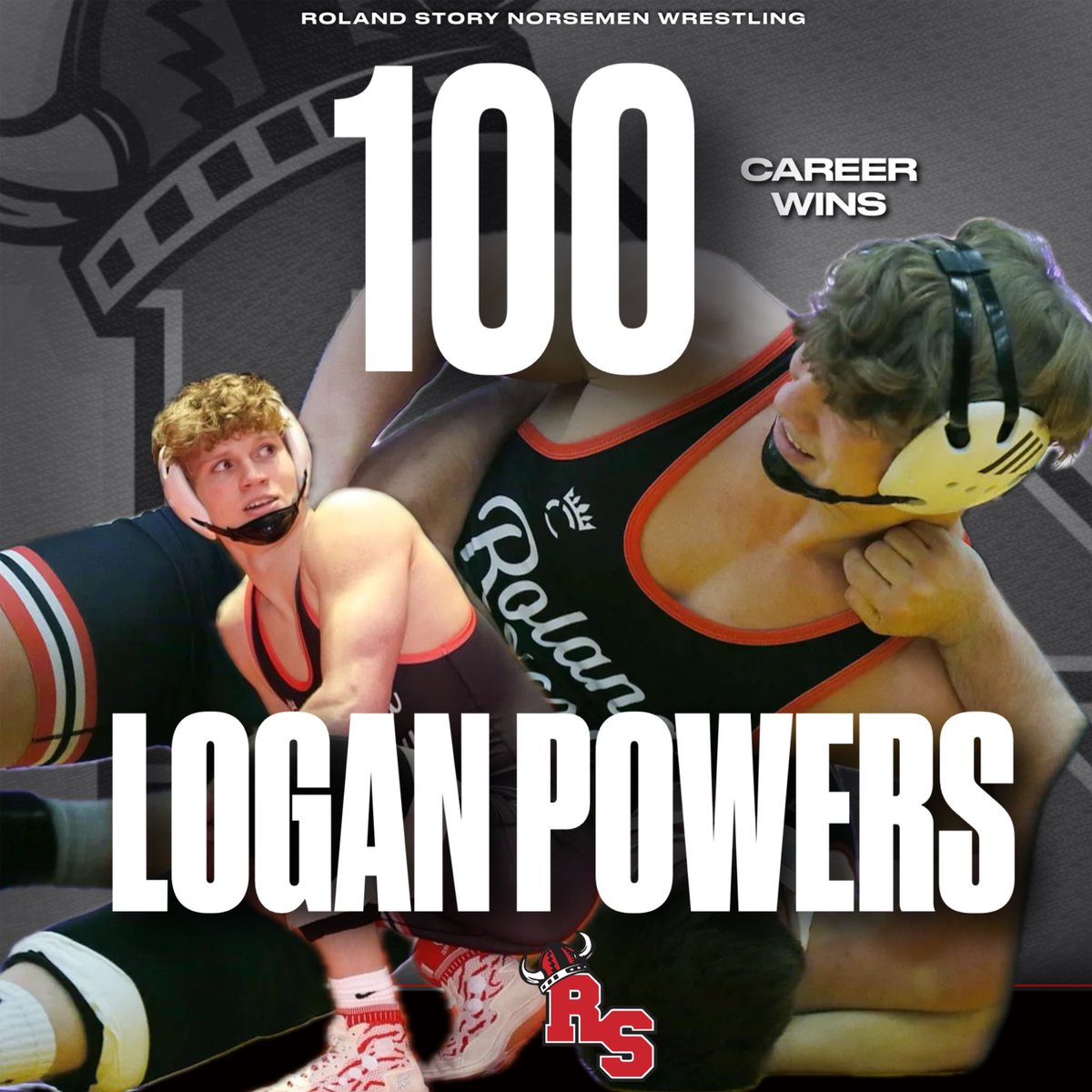 RSNorseScores's tweet photo. Congrats to Logan Powers who achieved a career milestone, 100th wrestling win. 

@LoganPo26158605 reached the mark at the State Tournament in Des Moines &amp; will now try &amp; add to the win column over the next few days in hopes of stepping on the podium @ 165!

#GoNorse
#iahswr https://t.co/lWsSpX0nIE