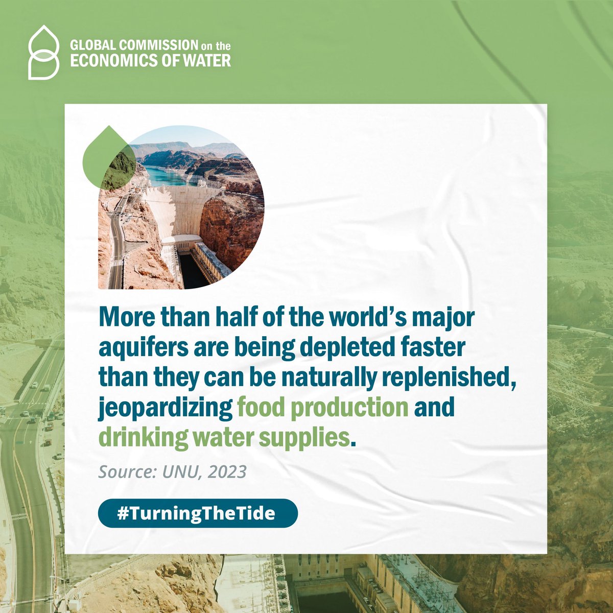 Dwindling water supplies from melting glaciers and excessive withdrawal from aquifers pose a threat to global #foodsystems. Let’s create a positive change 👉 bit.ly/3jOD0XU #TurningTheTide #ClimateCrisis #FutureOfFood