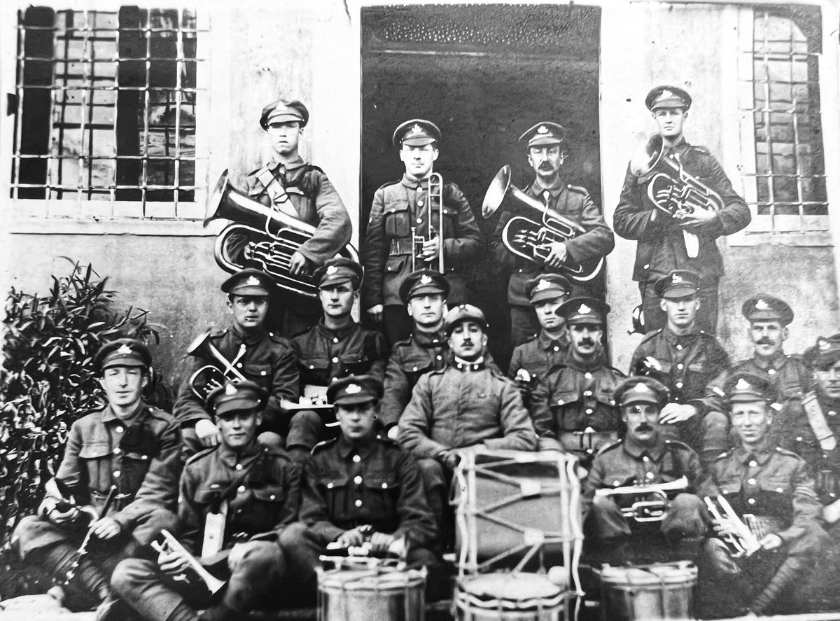 A living history impression, of a bandsman, serving with the battalion band of The 1/6th Battalion, The Royal Warwickshire Regiment, which has been inspired by an original photograph that was taken of the battalion band of The 1/6th Battalion, The Royal Warwickshire Regiment.