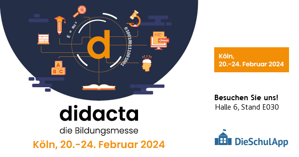 Kommt zur #didacta2024 und besucht uns in Halle 6 am Stand E030. Hier stellen wir auch erstmals unser neues Produkt EduBot vor - eine sichere und DSGVO-konforme Möglichkeit ChatGPT in der Schule zu nutzen. #DigitalTransformation #digitalebildung #digitaleschule #schulverwaltung