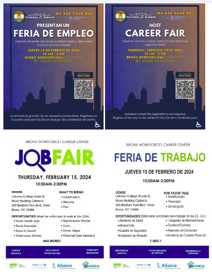 D8Connect's tweet photo. D8 Families, a reminder that this morning 2 Job &amp; Career Fairs are happening. @ Bronx Borough Hall &amp; @ Lehman College. @jen_joynt @AnyaMunce @CamilleKinlock @JoeM08422492 @FLCDIST8 @bronxbp @2_bronx @CB9Bronx @CECD8Bronx @NYCWorkforce1 https://t.co/lfmR750Nqr