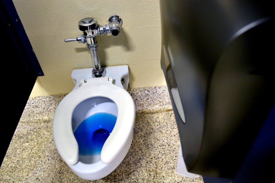 came to the office early and got #firstpoop in one of these blue water puppies. Is this what Chris Columbus felt when he discovered the Americas?