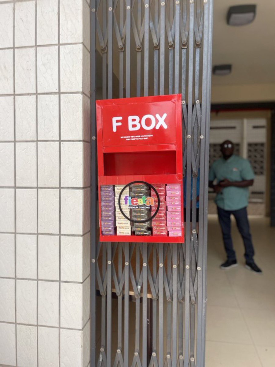gyaigyimii's tweet photo. Fiesta Condoms have been giving out free condoms since yesterday.
Locations
UG Legon: Pent hall and TF hostel
UPSA hostel
Accra Technical University
Osu: Mood bar, The Woods, Republic and Beehive
#FiestaBox https://t.co/957NR7yWMH