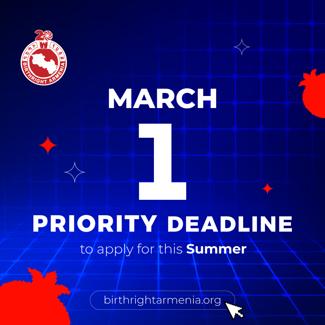 BirthrightArm's tweet photo. Celebrate our 20th anniversary with a summer 🌞 full of surprises! 

Seeking new directions or internship opportunities? Act fast! 
Priority deadline: March 1st. 

Make Armenia part of your 2024 plans for a customized volunteering experience. 
Apply now: https://t.co/H91R58hHk0 https://t.co/aMOX9tdEoU