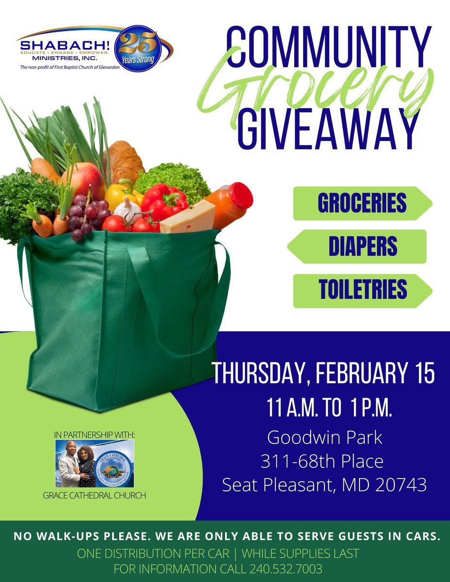 Today. Today. Today. Grateful for today’s Grocery Giveaway partnership with @Grace_Cathedral