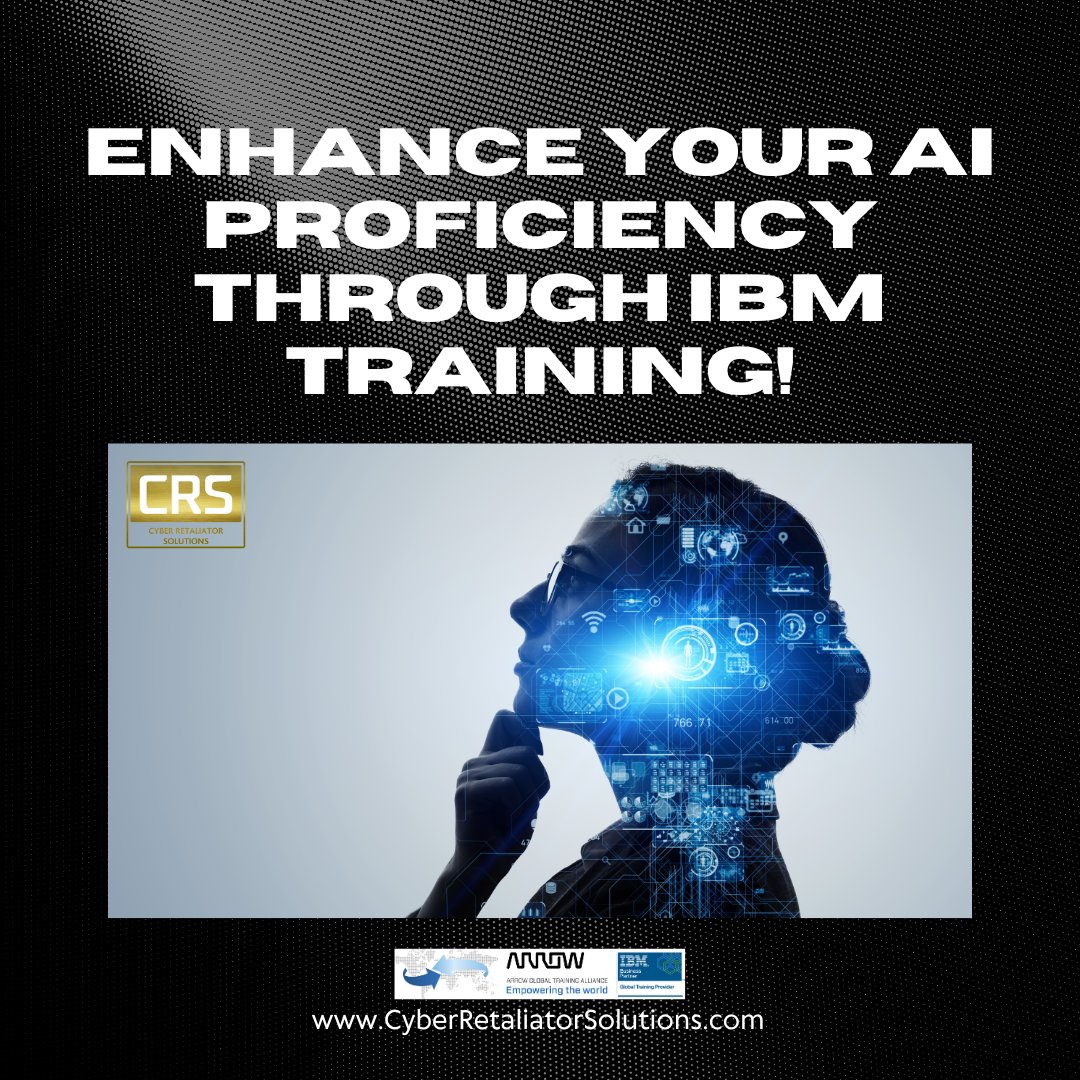 CRS_Cyber's tweet image. Unlock AI Mastery with IBM Training! 

Explore our Transformative AI curriculum, designed for all levels. Gain expertise propelling career growth in the evolving industry landscape. 

#AlwaysWinning #IBMTraining #AITransformation #AIExperts #CRS