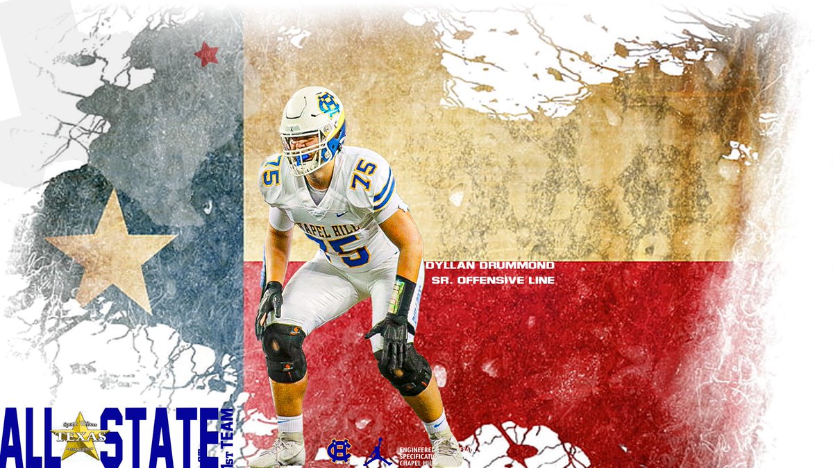 ChapelHillFB's tweet photo. Congratulations to C/O 24 OL Dyllan Drummond @drummond_dyllan on getting named TSWA 1st Team All State Offensive Line! #WeGotDogs #RecruitCH https://t.co/YW1kAkPg24