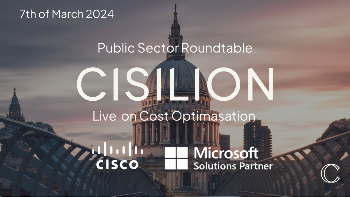 Cisilion's tweet image. Exciting Announcement! Launching of our events programme, stay tuned! Check out our events page for ongoing updates: bit.ly/42Iebin

#EventsProgramme  #Innovation #BeyondExpectations #TeamCisilion #CiscoPartner #MicrosoftPartner #BestForOurClients