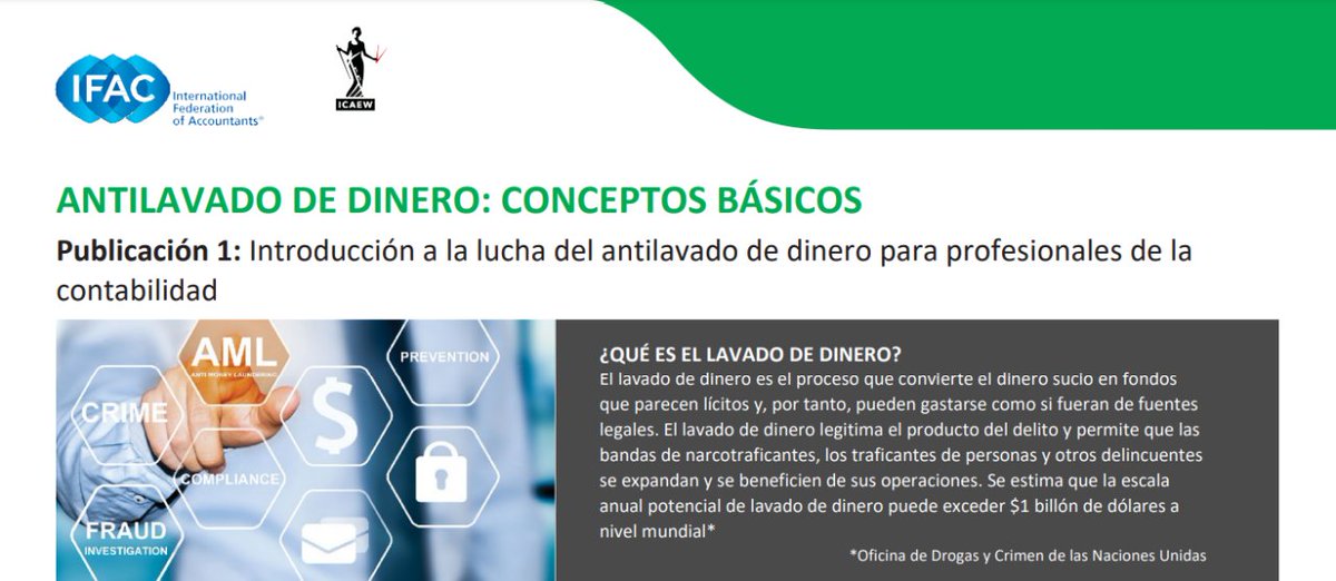 RCOIMCP's tweet photo. Cápsula 9 Anti-Lavado de Dinero 3 de 9 Guías IFAC
https://t.co/whwJnYU74q
Presentamos a la comisión de prevención de lavado de dinero de la Región Centro Occidente en esta ocasión les permite presentar al contador público certificado Gerardo Arredondo Segura https://t.co/RRij4H298S
