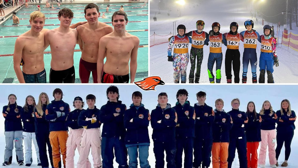 HUHS_Athletics's tweet photo. "πβοΈ Wishing our incredible ski team, snowboard team, and boys swim team the best of luck this weekend! πΏπββοΈ May you glide down those slopes and swim through those lanes with strength, skill, and determination! πͺ Let's show them what we're made of! Go Team! π #GoodLuckAtState https://t.co/7zB4aTtRCk
