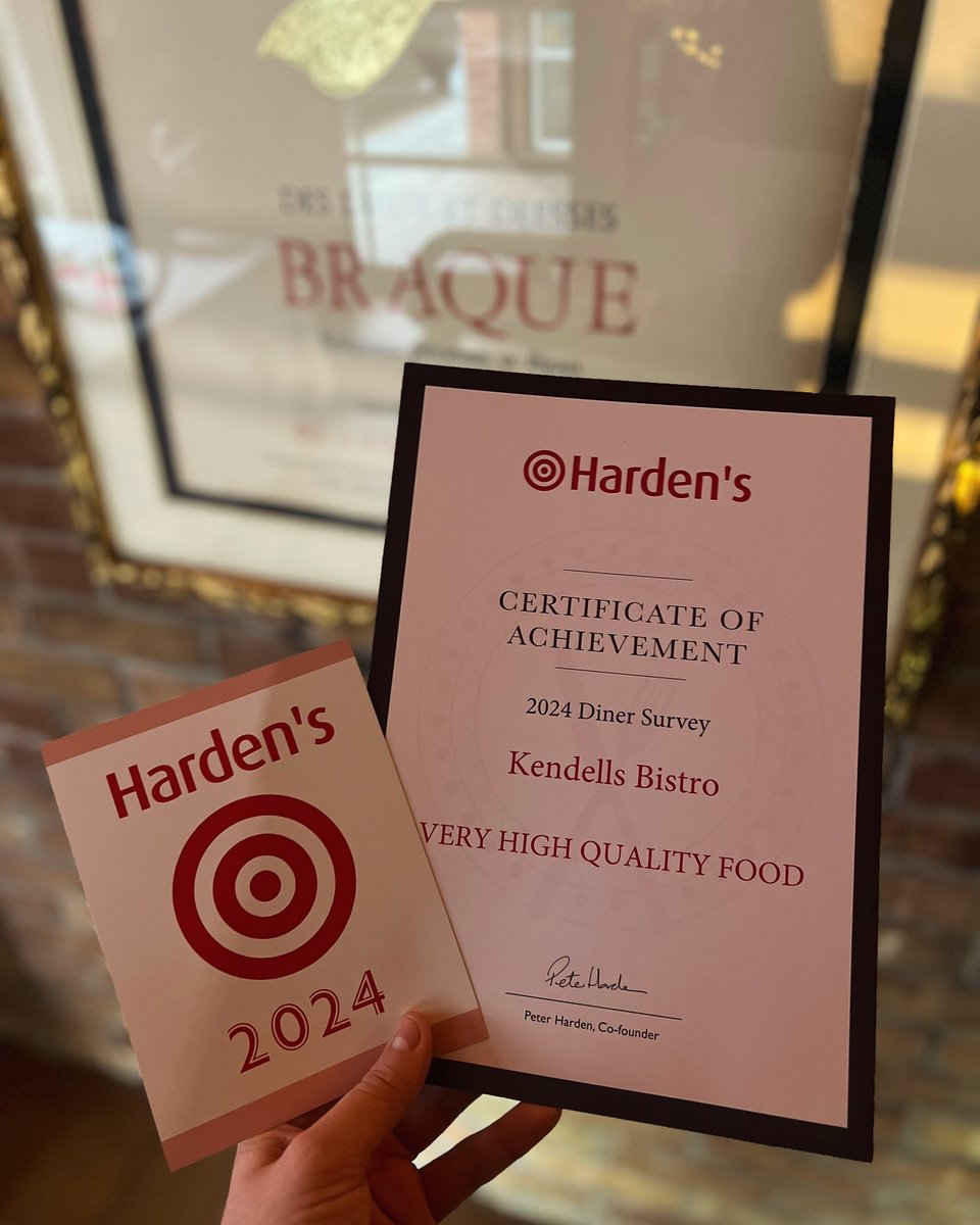 We are hugely honoured and grateful for this wonderful accolade 🙏🏻 It means so much to all of us at Kendells Bistro.
What a wonderful way to start the day ! 🤩 
Thank you @hardensbites ! 🙏🏻
