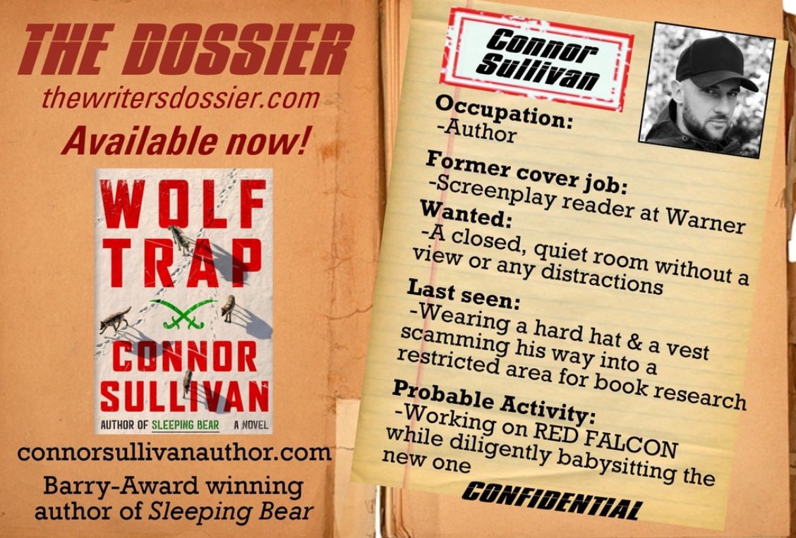 Dossier question to <a href="/CSullivanBooks/">Connor Sullivan</a>:

“When James Patterson said: “…Remember the author’s name—Connor Sullivan,” what does something like that do to a guy publishing a debut thriller?”

Get the answer at thewritersdossier.com