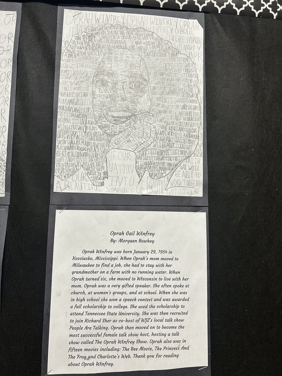 Some beautiful art pieces by our Grade 4-8 Gifted Students!