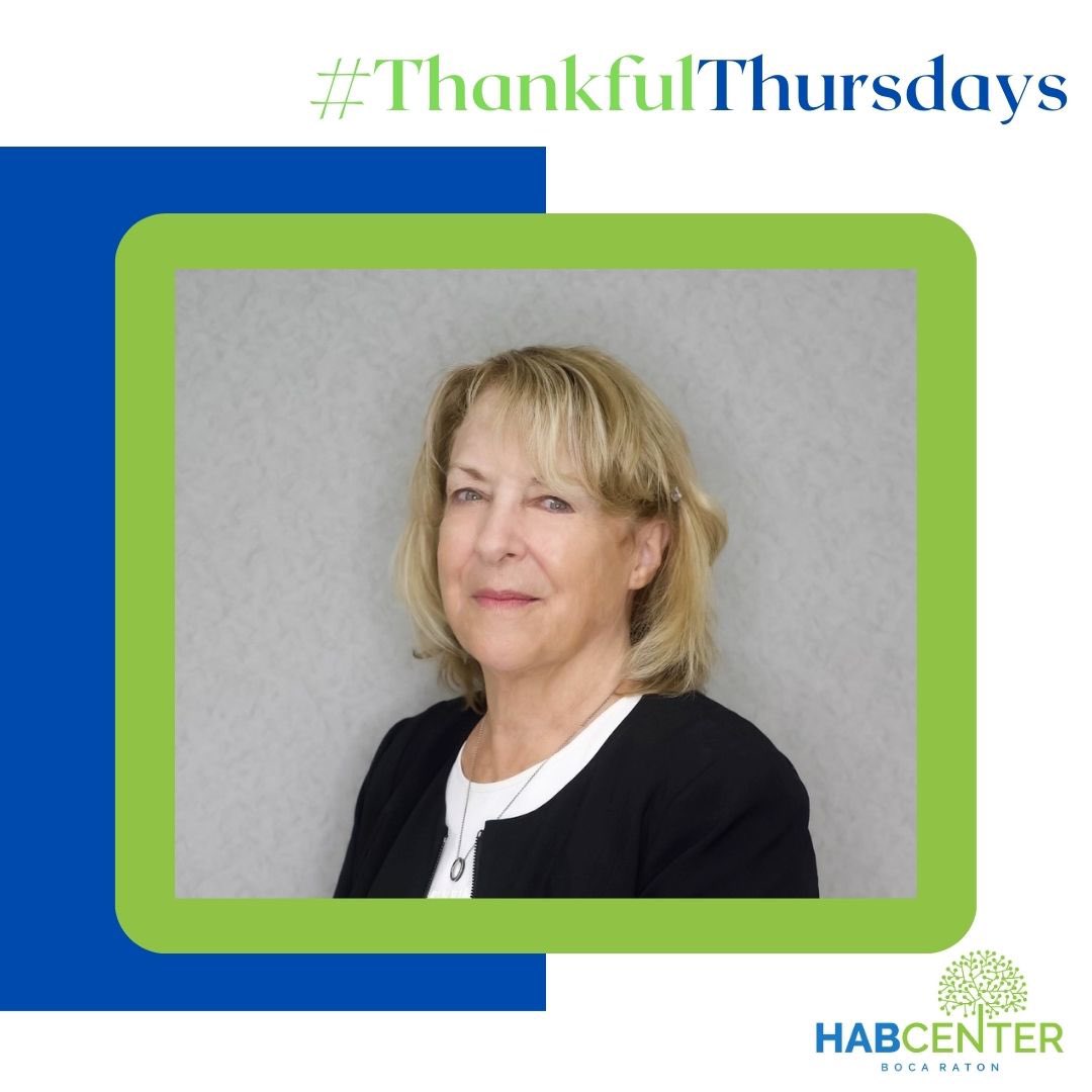 It’s Thankful Thursdays! We want to thank our loyal supporter, Pam Brown. Pam considers her work at HabCenter a blessing, as she invests her time, expertise, and compassion to empower our clients in reaching their full potential.