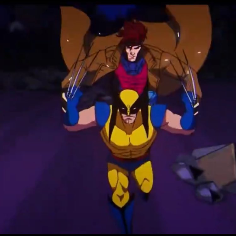 optyck's tweet photo. gambit has never met a man he didn’t wanna ride on https://t.co/MU7cXW8xWZ