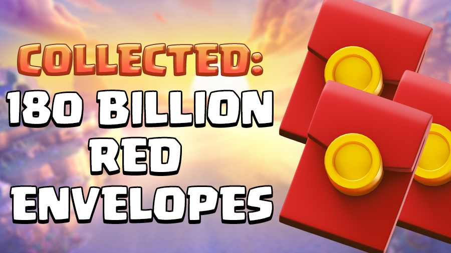 180B Red Envelopes have been collected so far, Chief! 

There's still time to contribute so we can hit the 666B goal! 😎