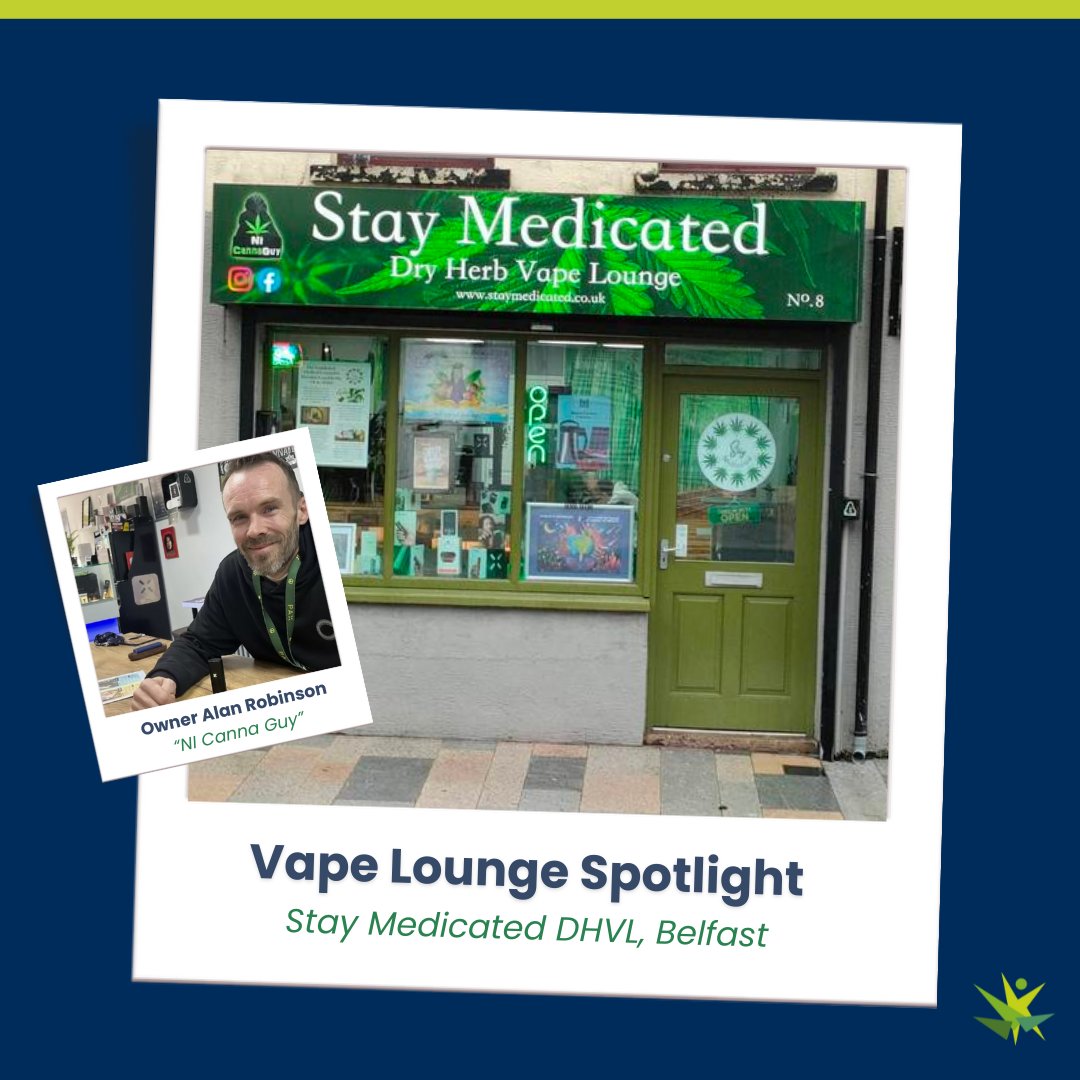 We're proud to shine a spotlight on Stay Medicated DHVL in Ballyclare, Northern Ireland! 🌱☕️ You can bring your own #cannabis vaporizer to the lounge or use one of the devices at the space. Hot and cold drinks are also available! 📍 Located at 8 Rashee Rd, Ballyclare BT39 9HJ