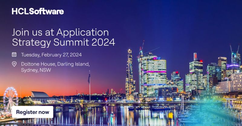 HCLDigital's tweet image. Join us at the #ApplicationStrategy Summit on 27 Feb in Sydney. Francois Nasser, Digital Solutions Global Leader at #HCLSoftware will host a panel of industry experts to discuss the latest application strategy. 
➡️ hclsw.co/jd0950
#HCLVoltMX #HCLDomino