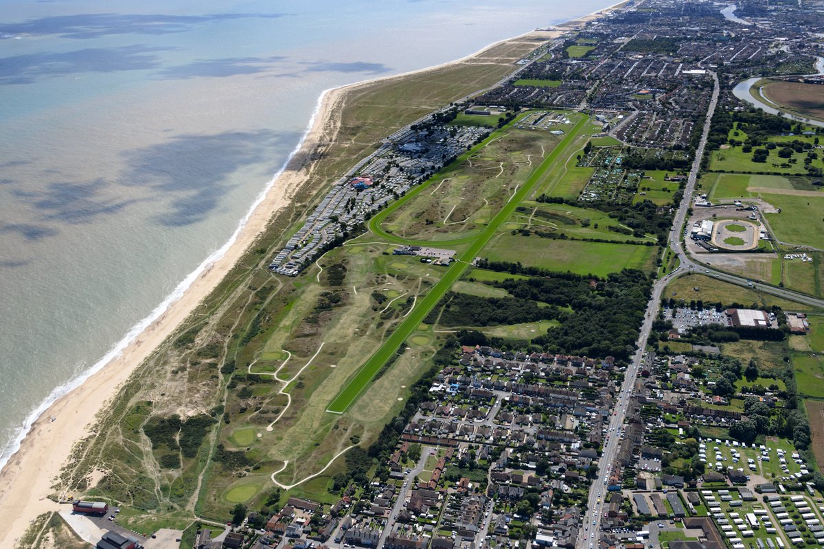 Great Yarmouth aerial image - Yarmouth & Caister Golf Club & Great Yarmouth Racecourse #GreatYarmouth #aerial #image #Norfolk #racecourse #golf #coast