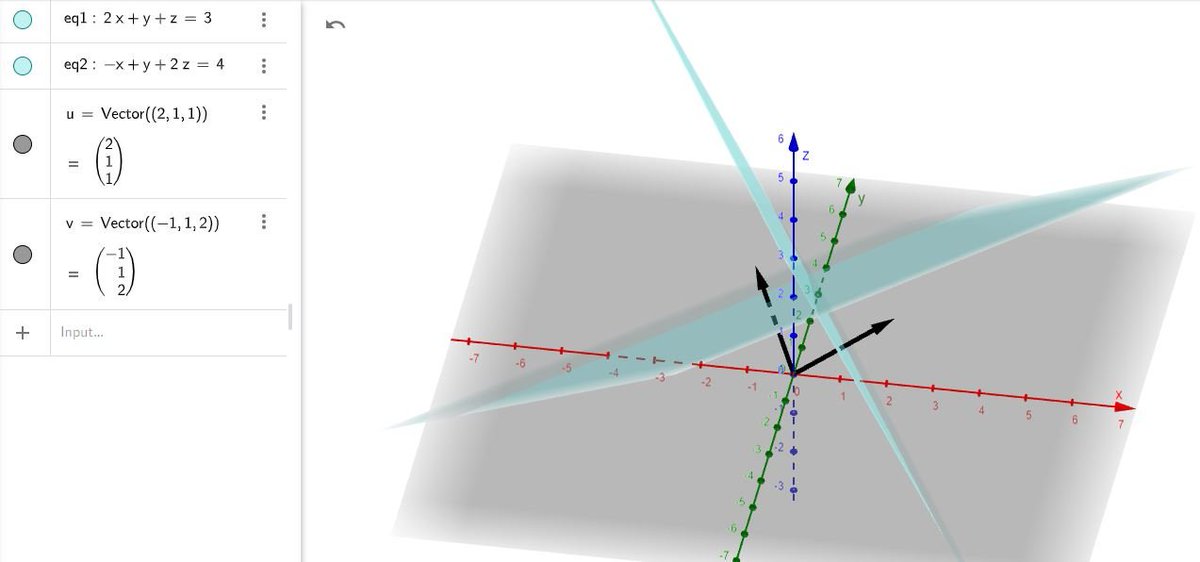 For Eric Wondergem: Exploring angles between intersecting planes in AP PreCalculus using vectors perpendicular to the plane! 📐💻 Thanks to digital tools like @Geogebra, my students can visualize math concepts like never before. 🌐 #JCSDLD2024 #DLDay #Geogebra #MathEd