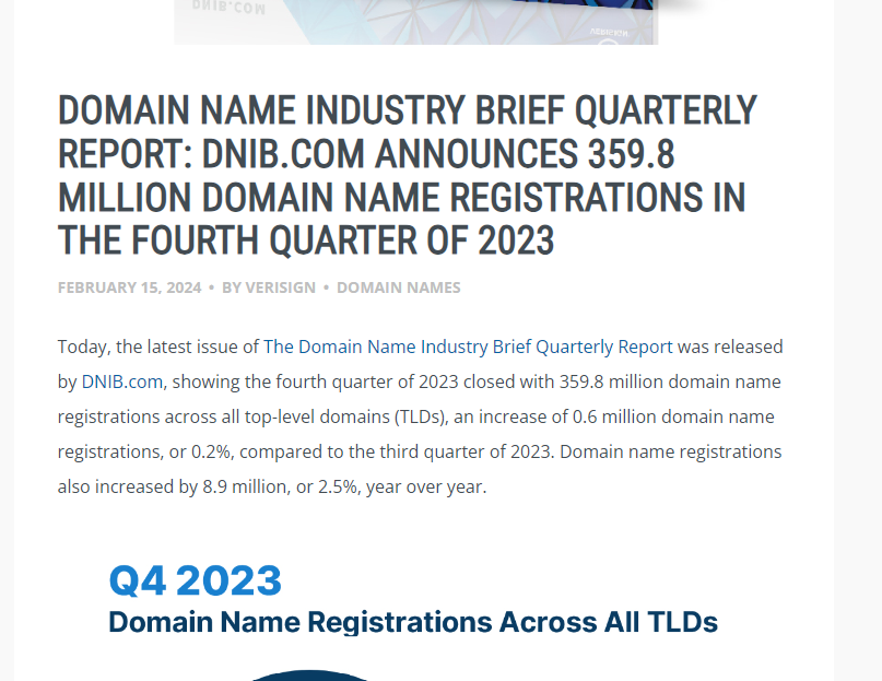 joedomains's tweet photo. Thank you @VERISIGN for the #DNIB
Great data..
i think if i parse it though another sub headline is domain drops are increasing, ill do some more work . https://t.co/H3IyARvU5Q