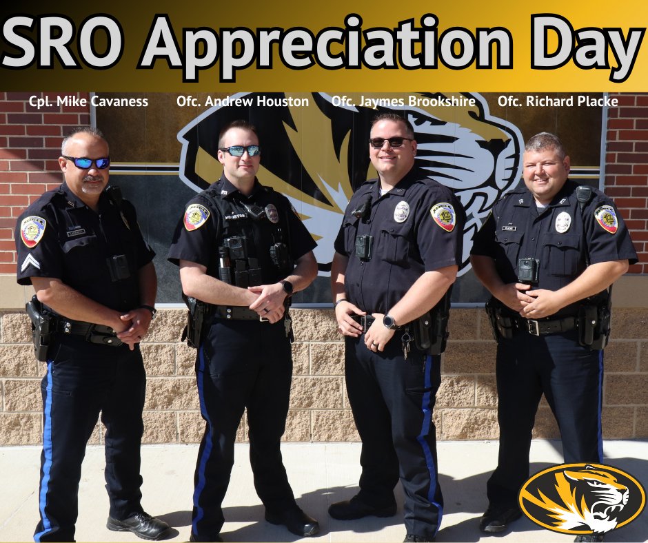 Today is National SRO Appreciation Day, and we certainly appreciate all that our School Resource Officers bring to our District. Thank you for helping to keep our students and staff safe.🖤💛
#WeAreFestus