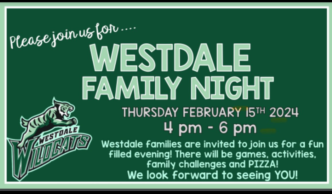 Tonight’s the night!!! It’s Family Night at Westdale. ⁦<a href="/dsbn/">District School Board of Niagara</a>⁩
