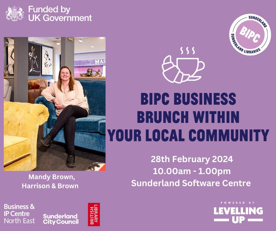 Starting or growing your business in #Sunderland? Sign up to BIPC North East’s Business Brunch on 28th February! This is a fantastic opportunity to connect with likeminded businesses from your local community. Sign up👇 bipcnortheast.co.uk/events/busines…