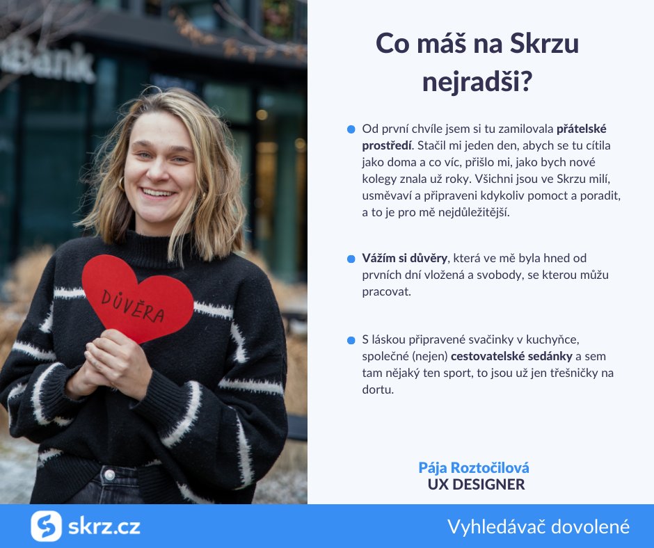 V našem skrzím valentýnském týdnu pokračujeme v produktu, kde jsme zjišťovali, co má na Skrzu ráda Pája. ❤️ #skrzcz #skrzaci
