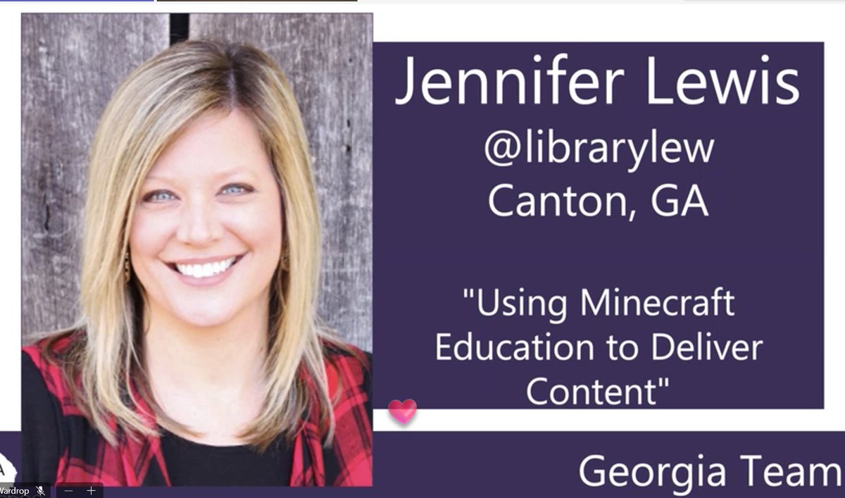 Such a fantastic share on how to use @PlayCraftLearn to deliver content from our #GAMIEE @librarylew on our morning #MIEExpert call! @MIEE_Flopsie #MicrosoftEDU