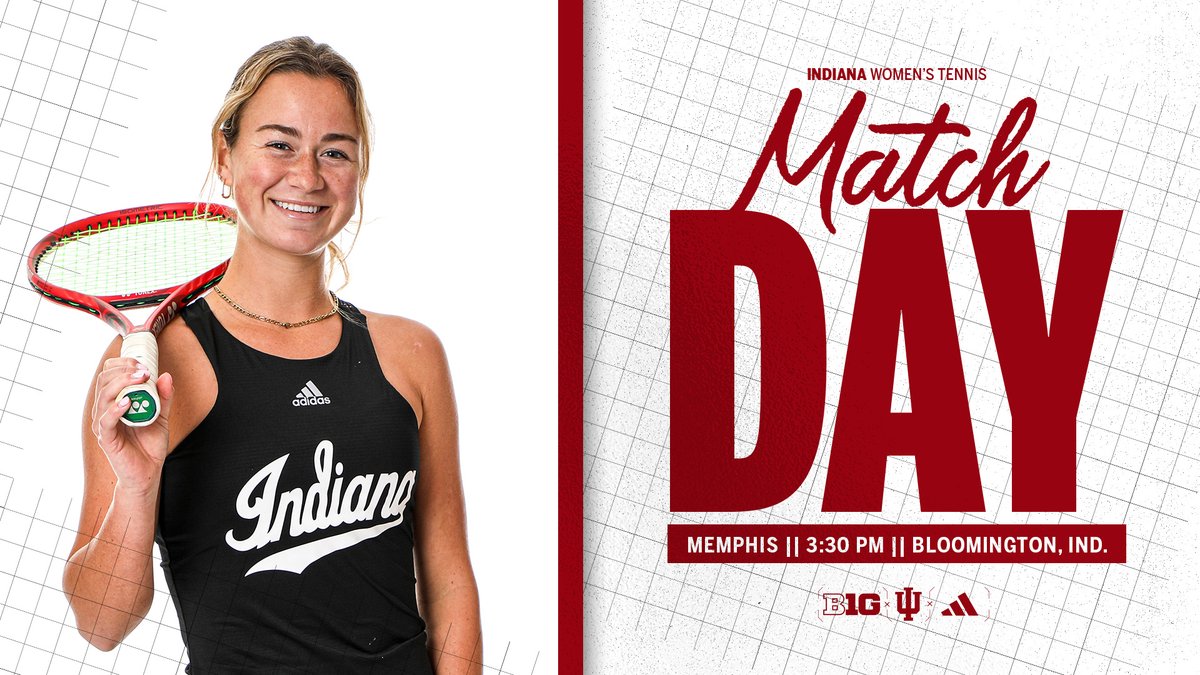 Did someone say game day? ⚪️🔴 🎾 Memphis 📍Bloomington, Ind. 📊 bit.ly/49hpWi1 📺 bit.ly/3RTONBb