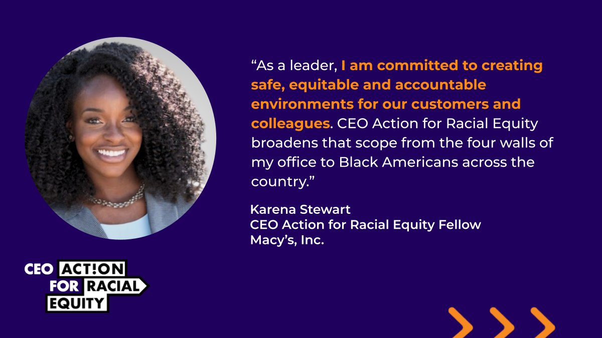 This #BlackHistoryMonth, #CEOAction for Racial Equity Fellows celebrate the resilience, contributions and legacy of changemakers impacting the Black community. @Macys Fellow Karena Stewart reflects on what taking action means to her.