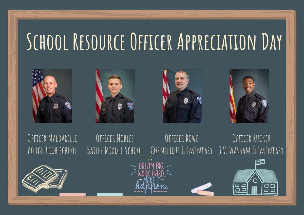 Today is National School Resource Officer Appreciation Day!
We are fortunate to have four School Resource Officers with our department and we thank them for their hard work and dedication they have to their respective schools.